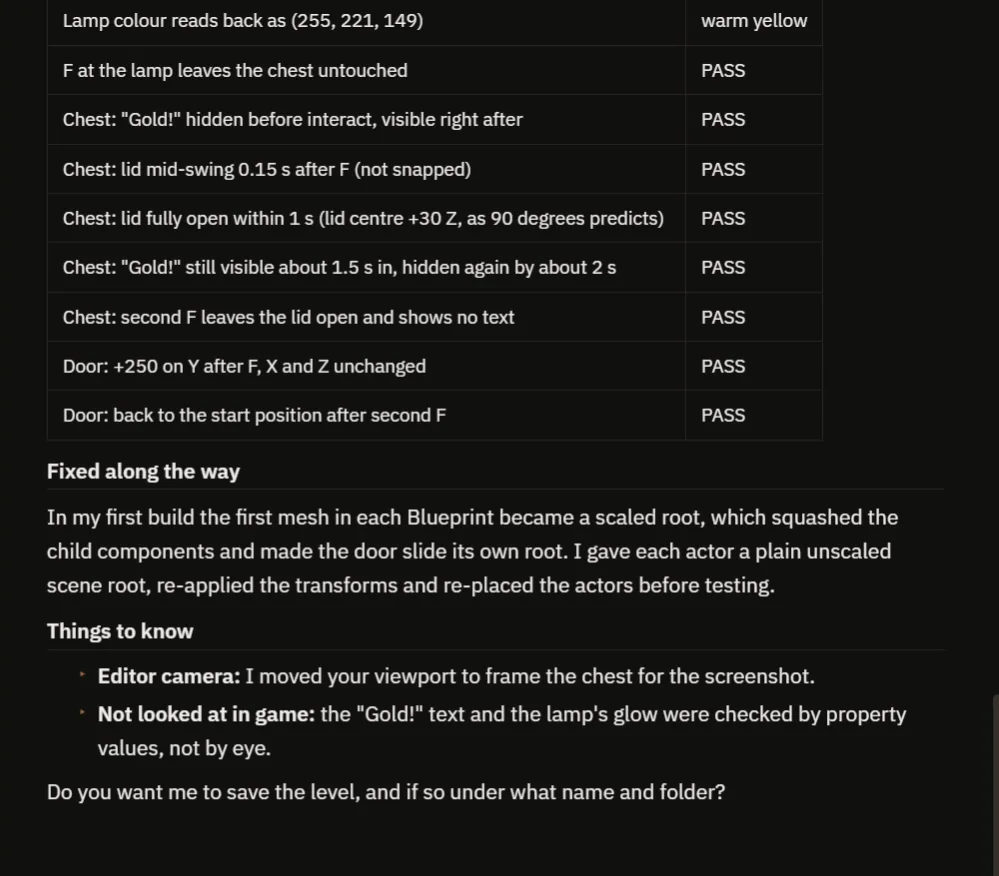 The AI report with the 19 checks, the fix and the things to know
