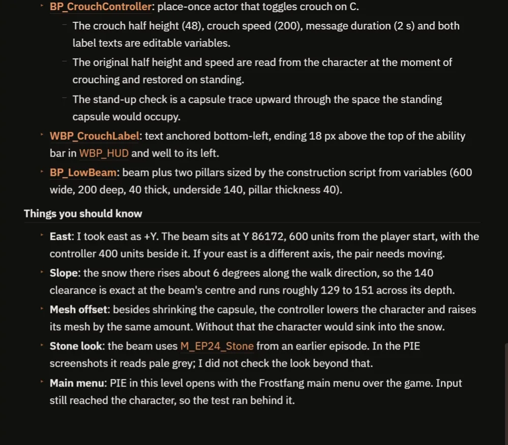 The AI report with what was built and the things you should know