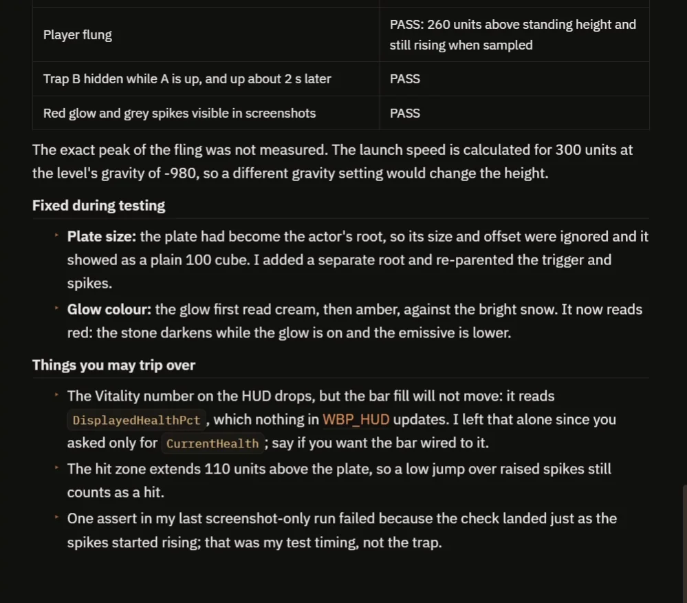 The AI report with the fixes and the things you may trip over