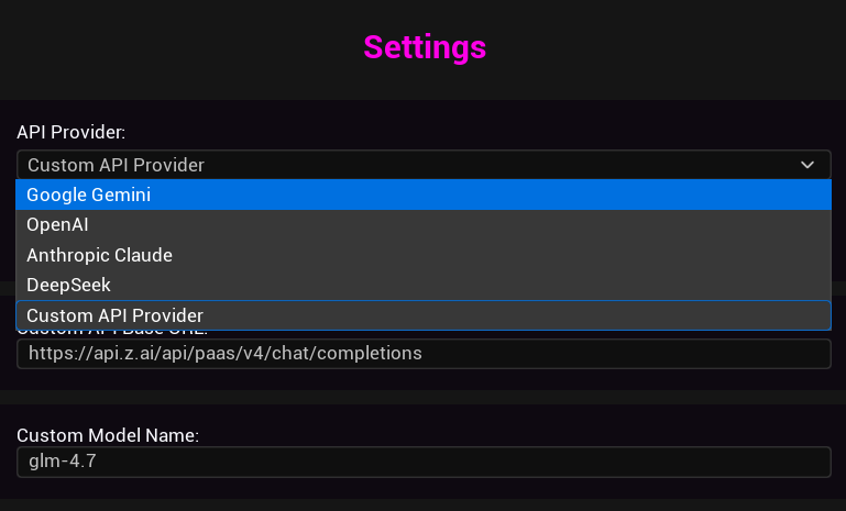 Niestandardowy dostawca