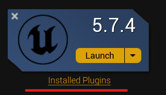 Installed Plugins button